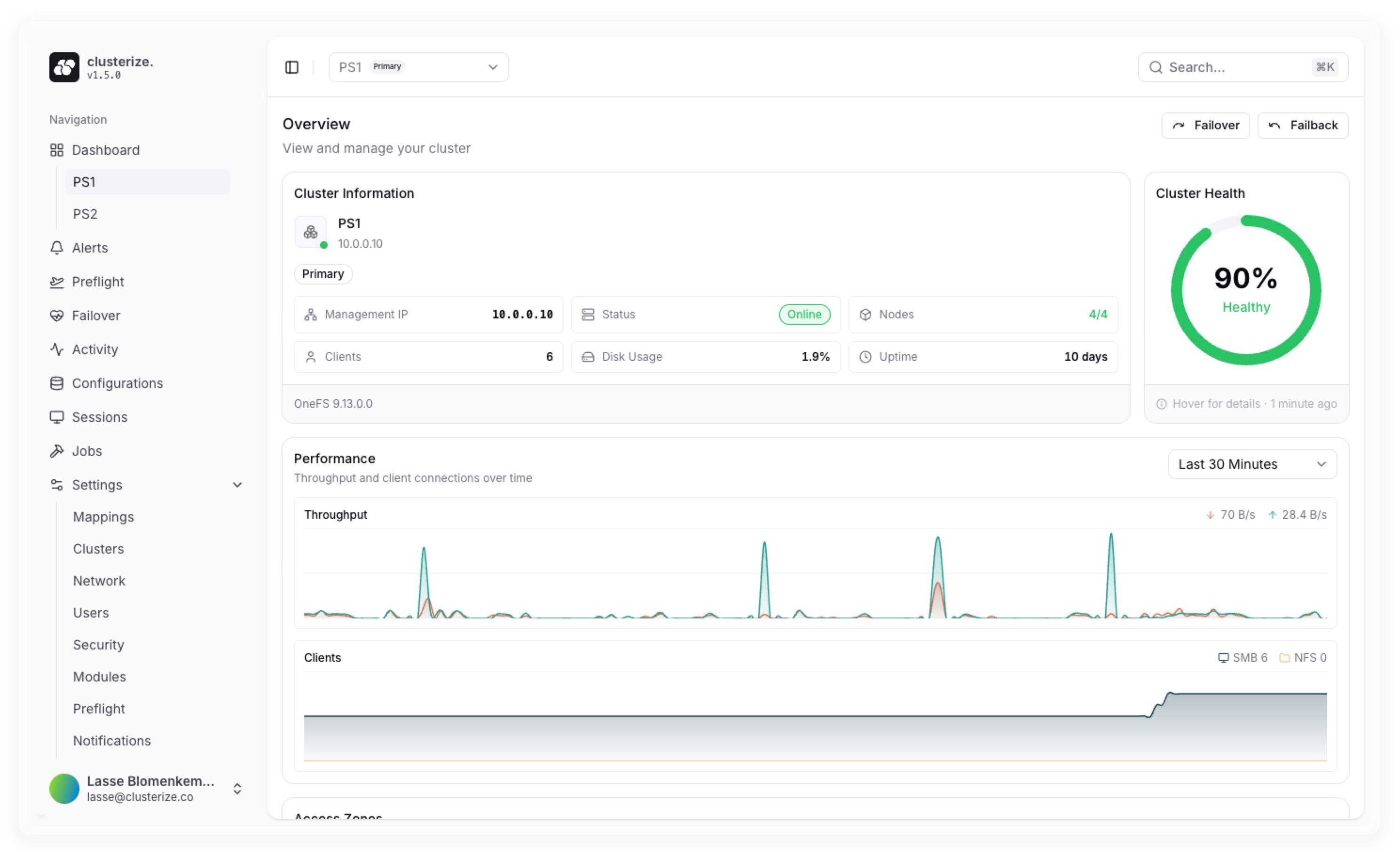 Clusterize Single Cluster View